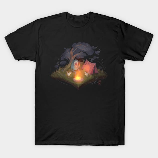 Camping Monster T-Shirt by Claire Lin